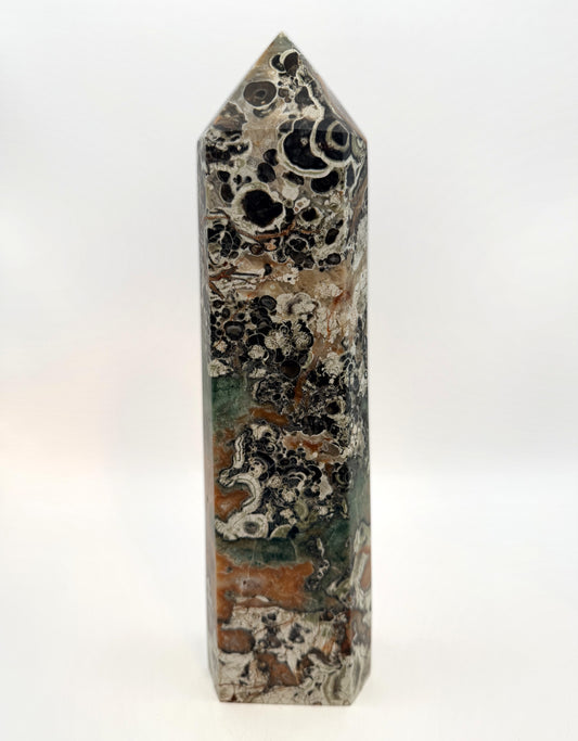 Ocean jasper tower with green band