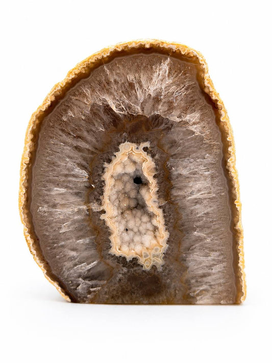 Natural Agate Geode with Druzy Quartz