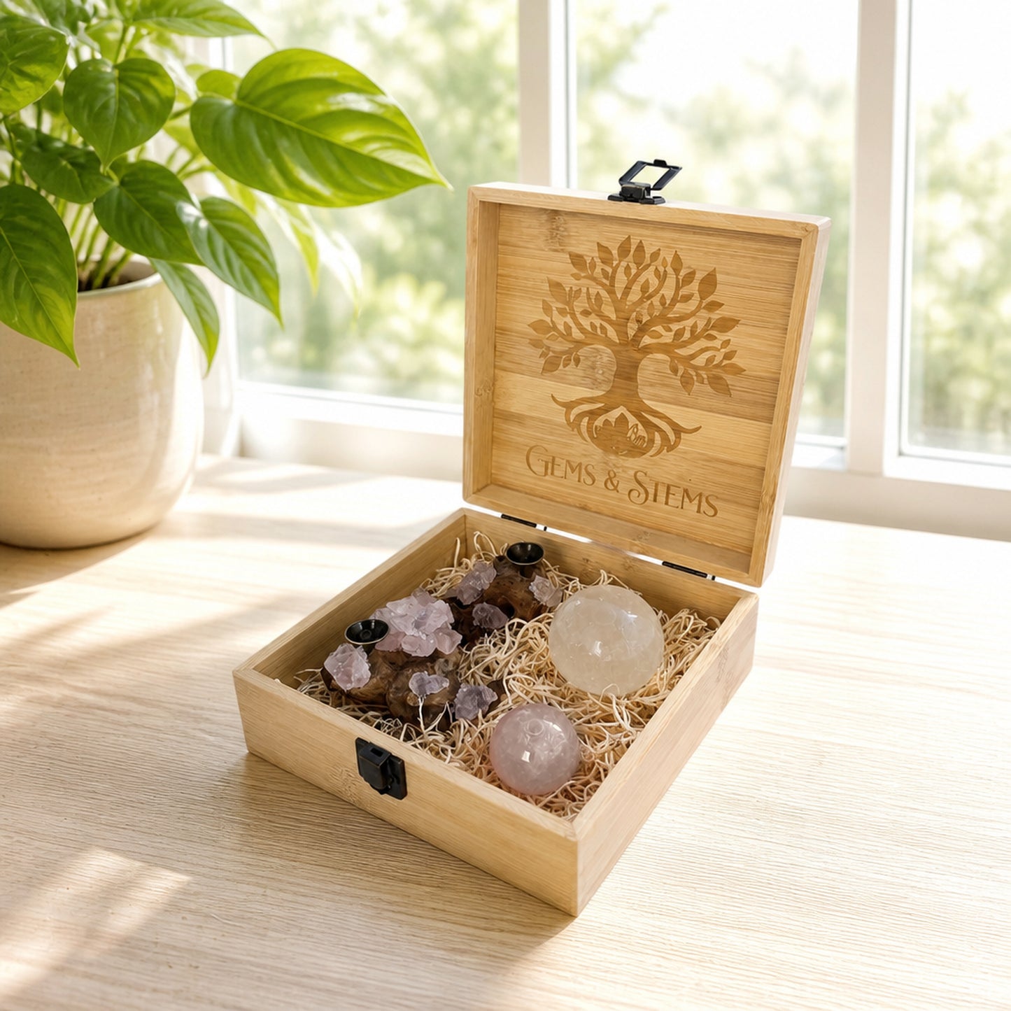 Crystal sphere gift set