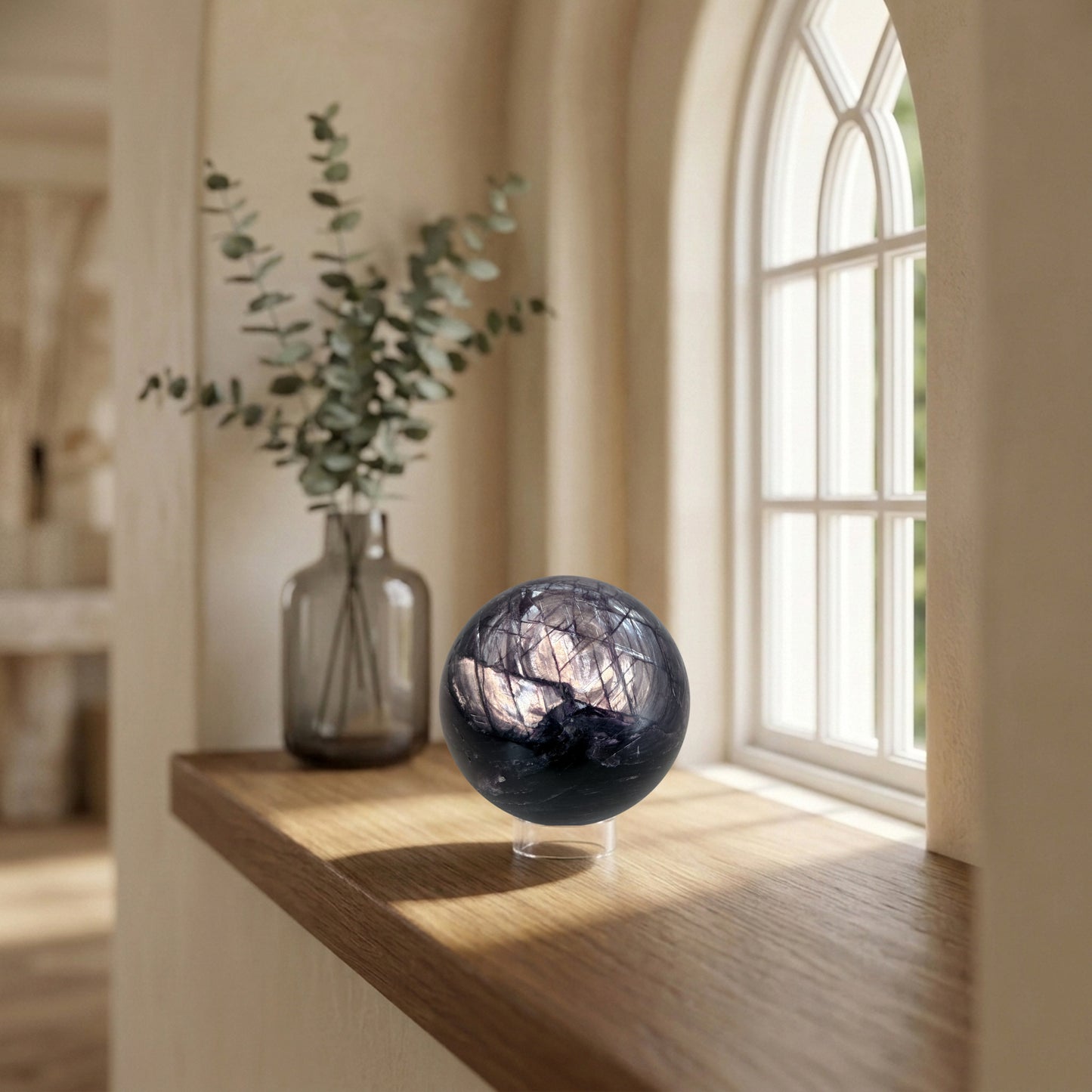 Purple lepidolite sphere
