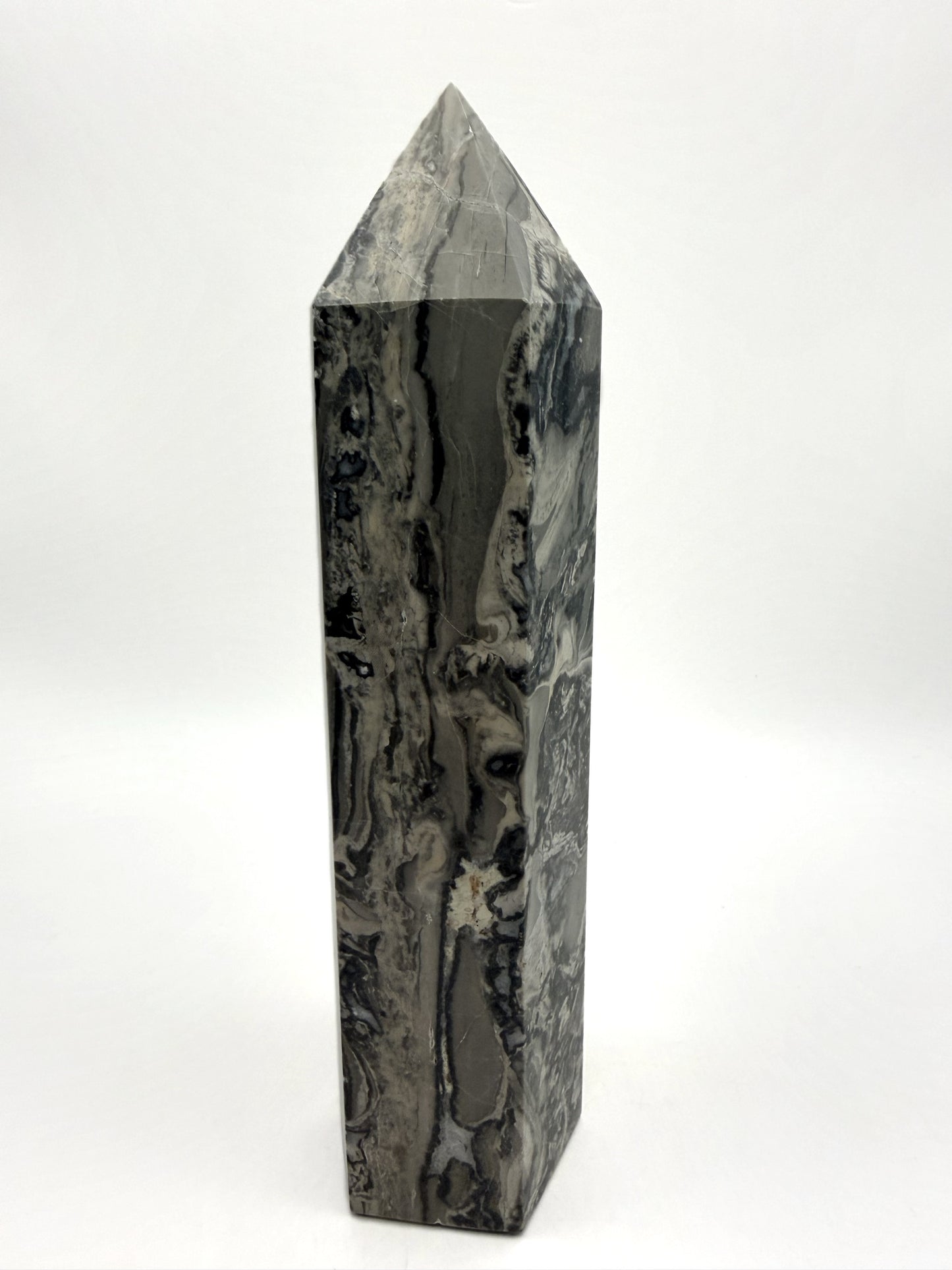 Picasso Jasper tower, black grey and cream landscape stone