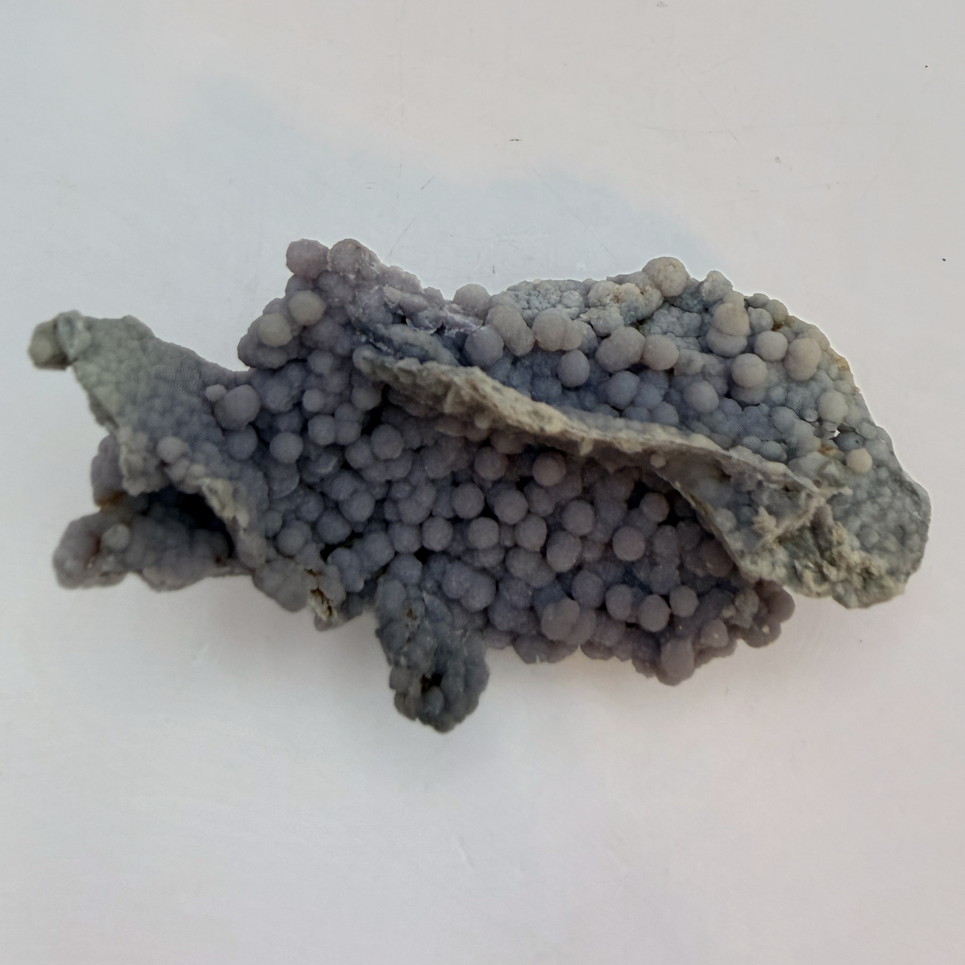 Grape Agate Cluster, Sparkling Botryoidal Lavender Chalcedony, Natural Purple Druzy Mineral Specimen