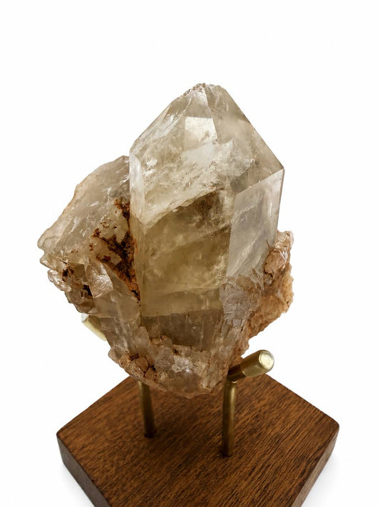 Congo Citrine Crystal Point with Red Clay Matrix