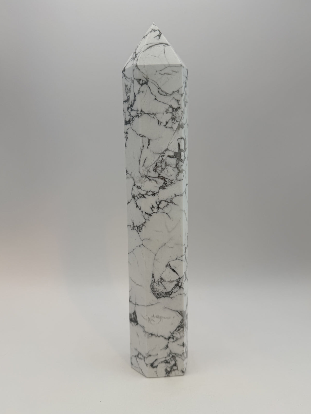 Howlite tower, front