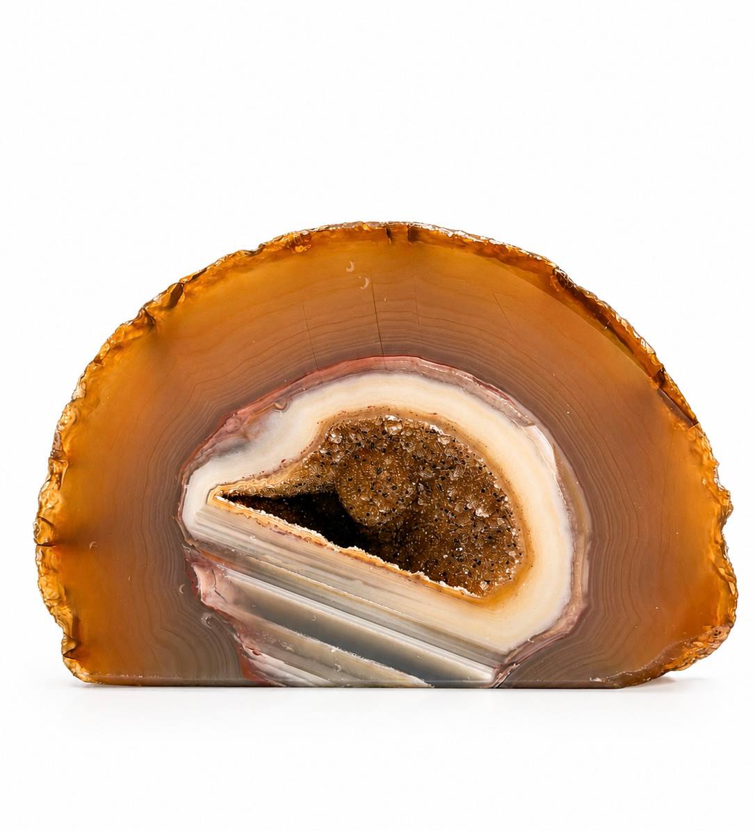 Agate Geode with Druzy Quartz