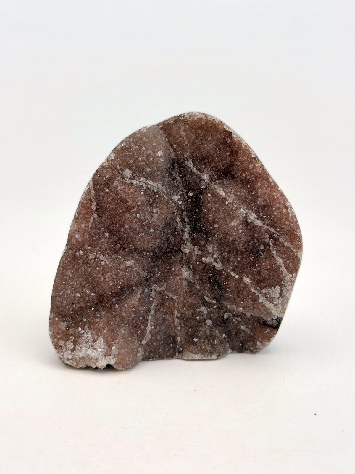 Pink amethyst druzy plate