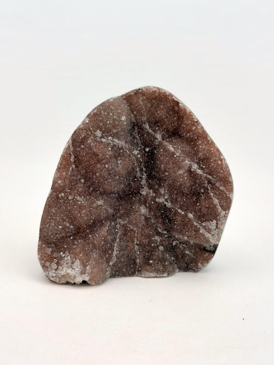 Pink amethyst druzy plate