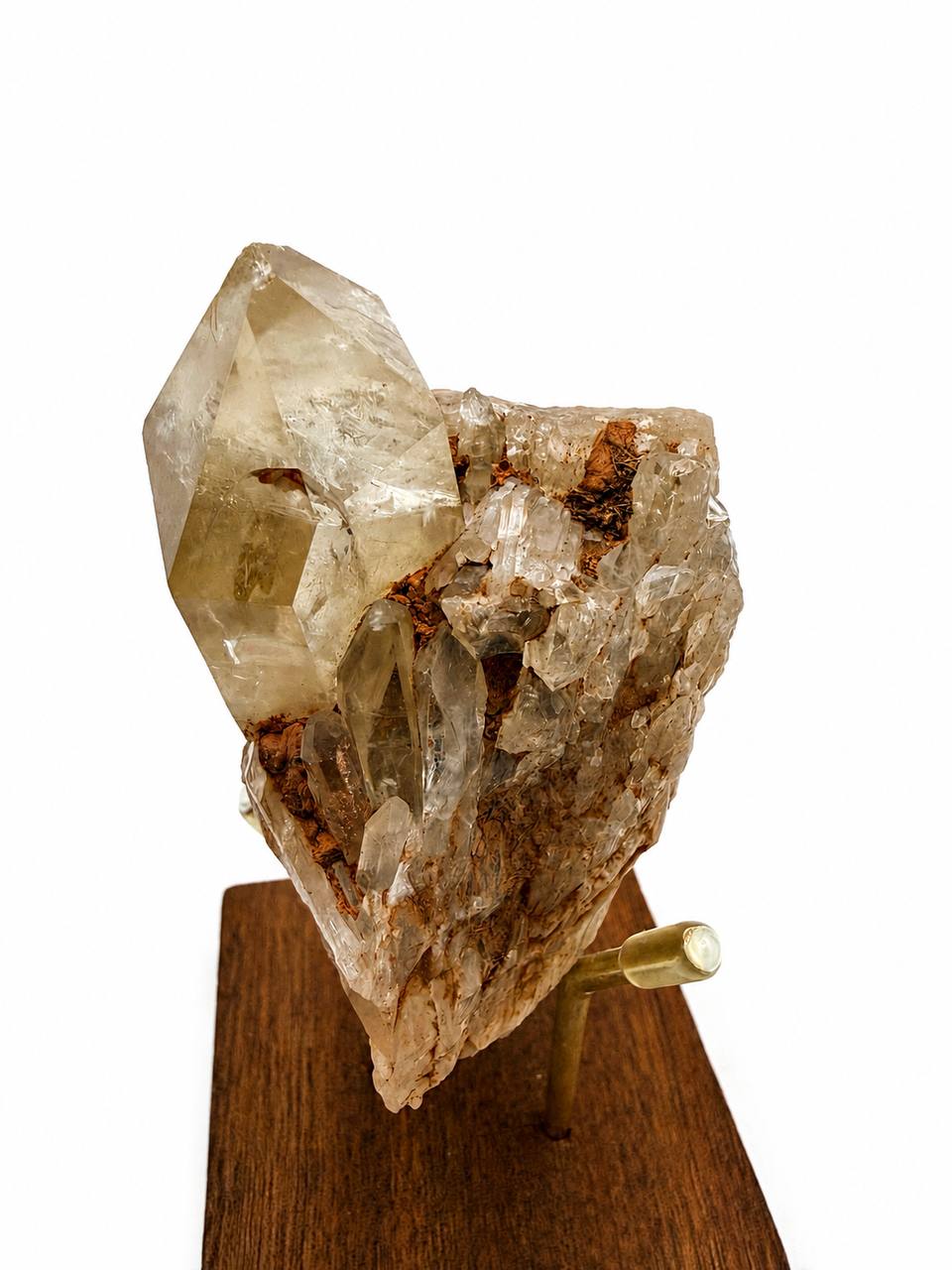Congo Citrine Crystal Point with Red Clay Matrix