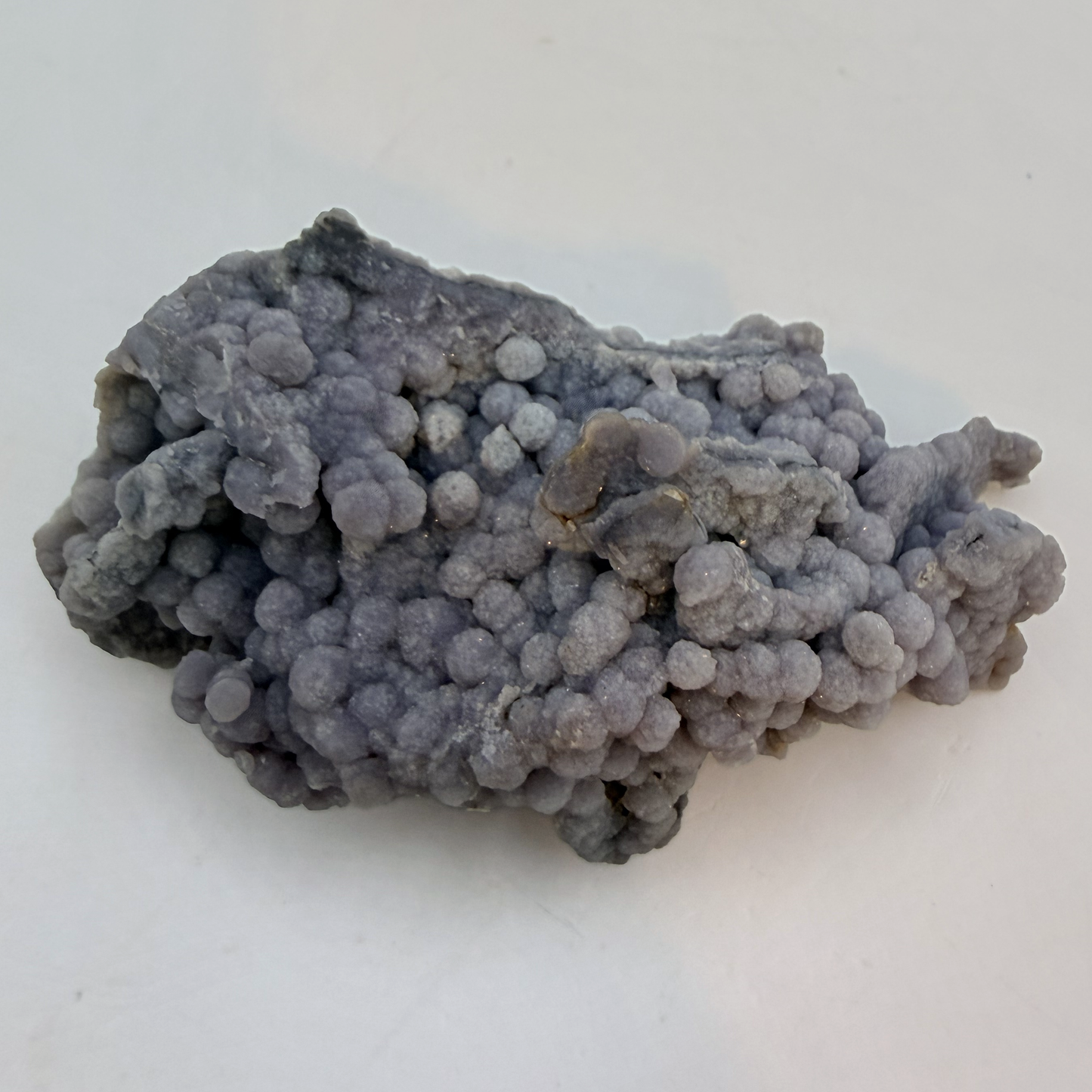 Grape Agate Cluster, Sparkling Botryoidal Lavender Chalcedony, Natural Purple Druzy Mineral Specimen