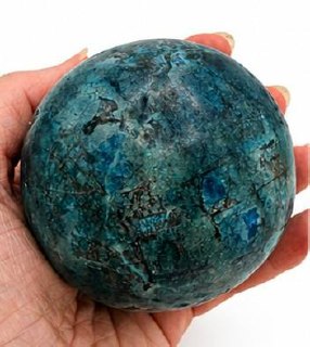Blue Apatite Sphere