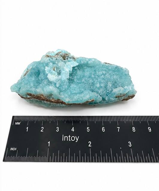 Blue Hemimorphite Crystal Cluster, length measurement approximately 3.5 inches