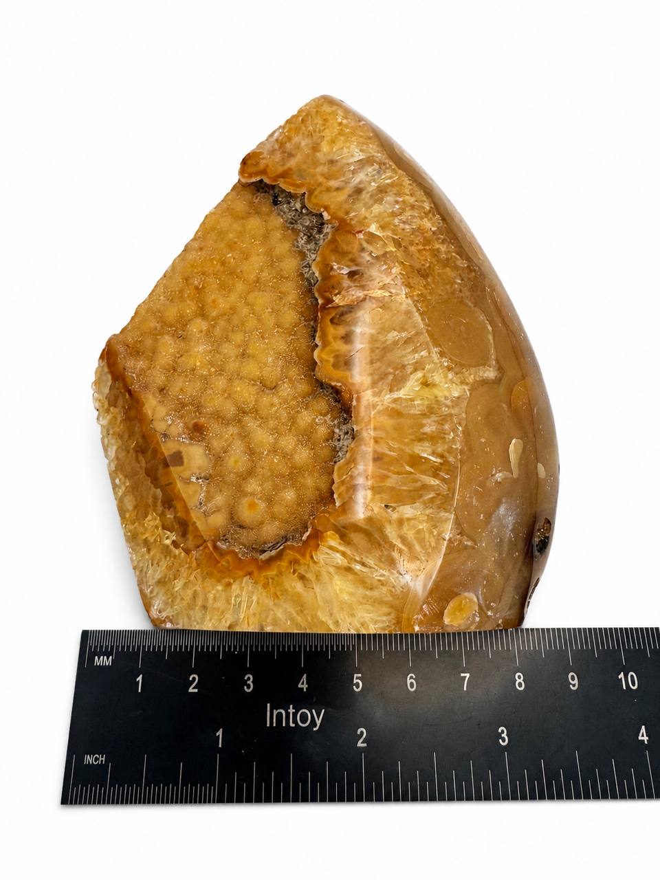 Carnelian Agate Flame with Botryoidal Formations