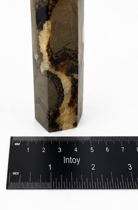 Septarian Dragon Stone Tower, width measurement approximately 2 inches