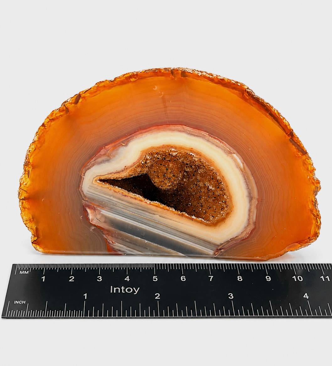 Agate Geode with Druzy Quartz
