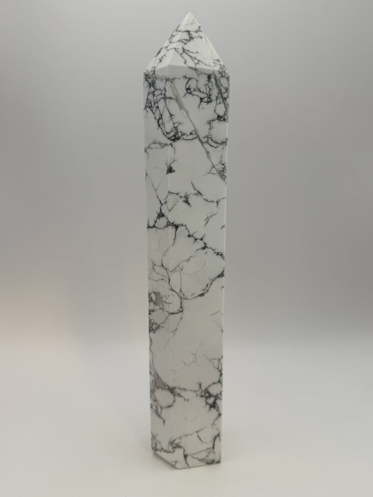 Howlite tower, side