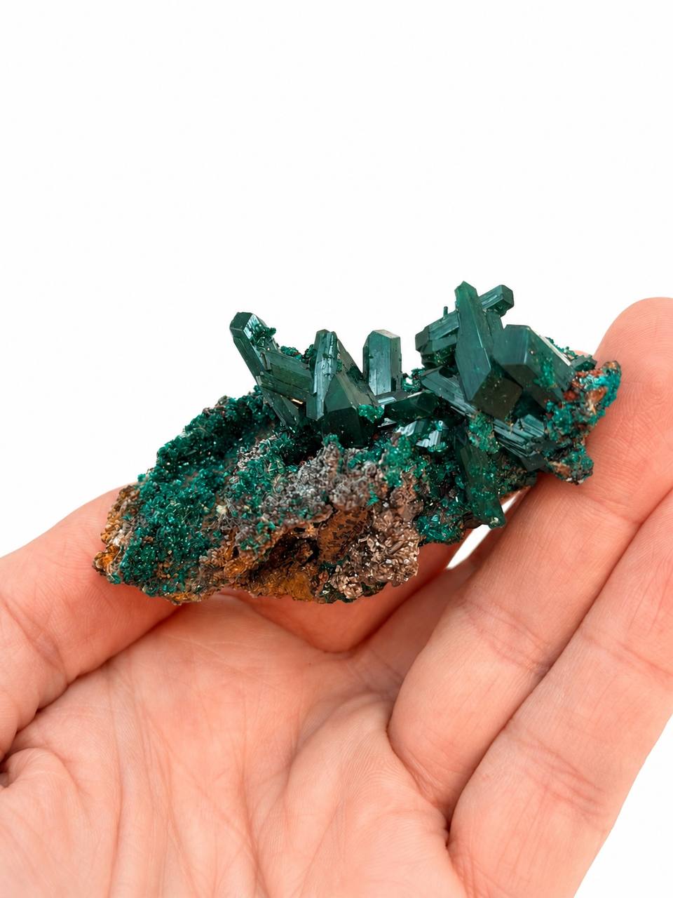 Dioptase Crystal Cluster on Matrix
