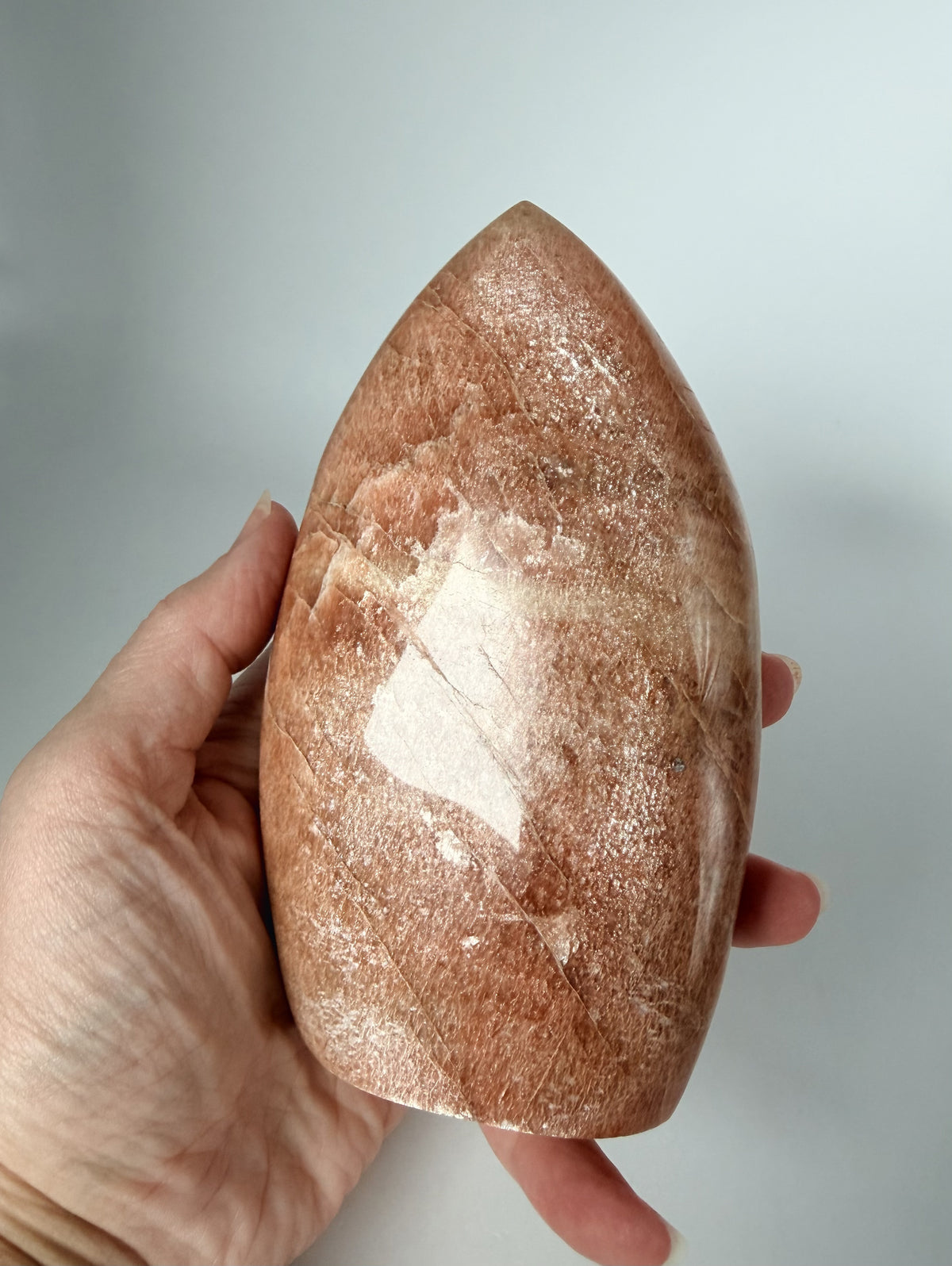 Peach moonstone flame freeform