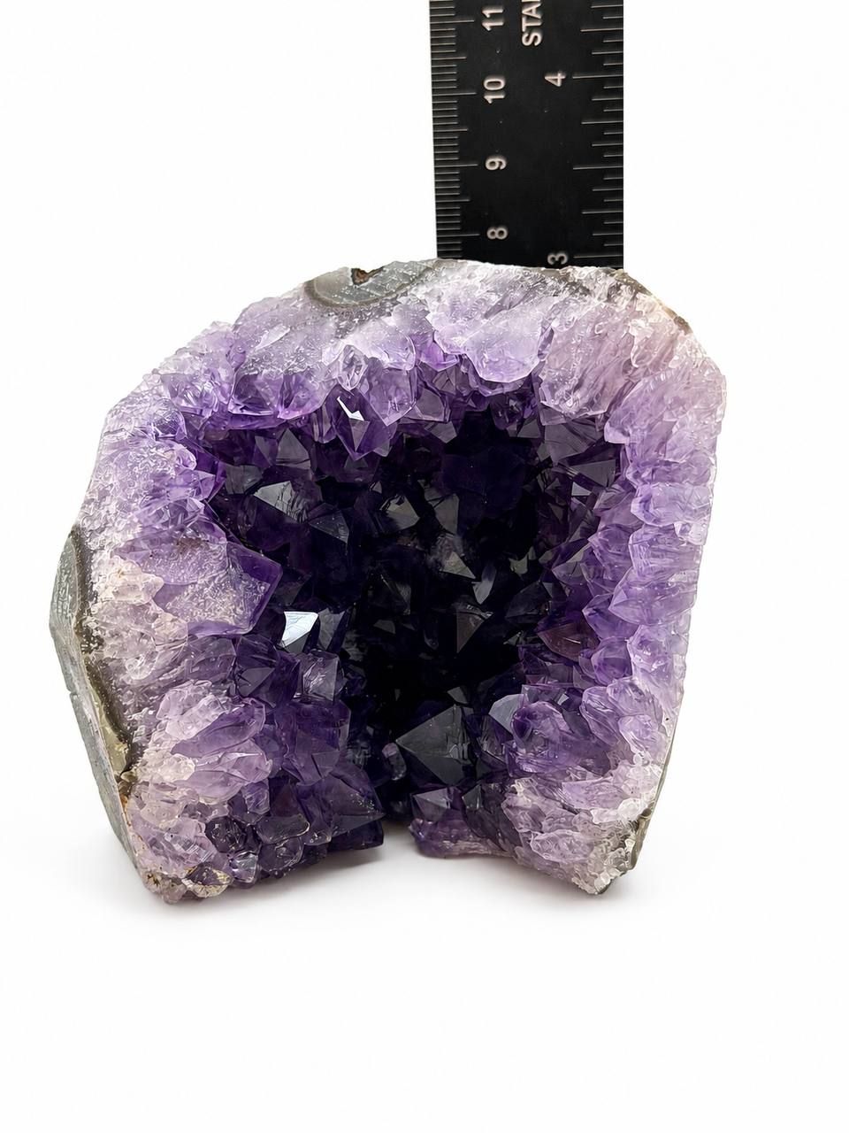 Uruguay Amethyst Geode Cave, height measurement 3 inches