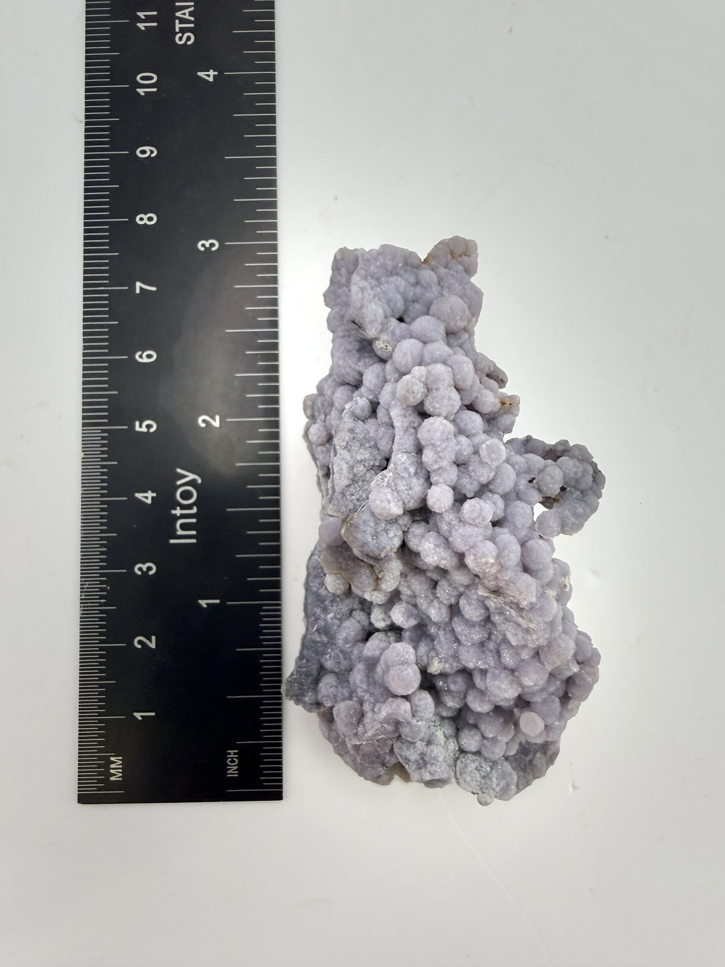 Grape Agate Cluster, Sparkling Botryoidal Lavender Chalcedony, Natural Purple Druzy Mineral Specimen
