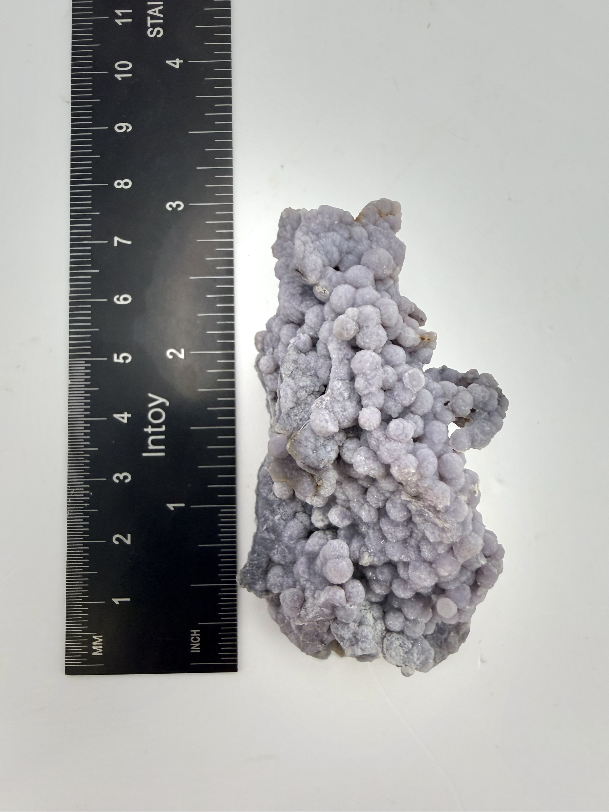 Grape Agate Cluster, Sparkling Botryoidal Lavender Chalcedony, Natural Purple Druzy Mineral Specimen