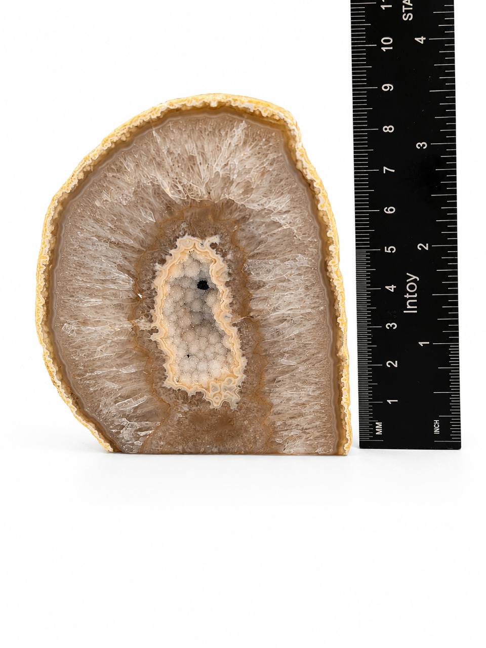 Natural Agate Geode with Druzy Quartz