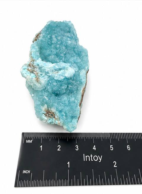 Blue Hemimorphite Crystal Cluster, width measurement approximately 2.5 inches