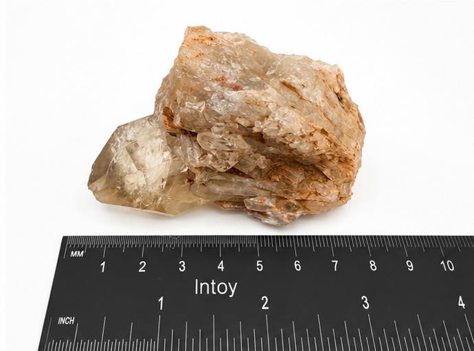 Congo Citrine Crystal Point with Red Clay Matrix