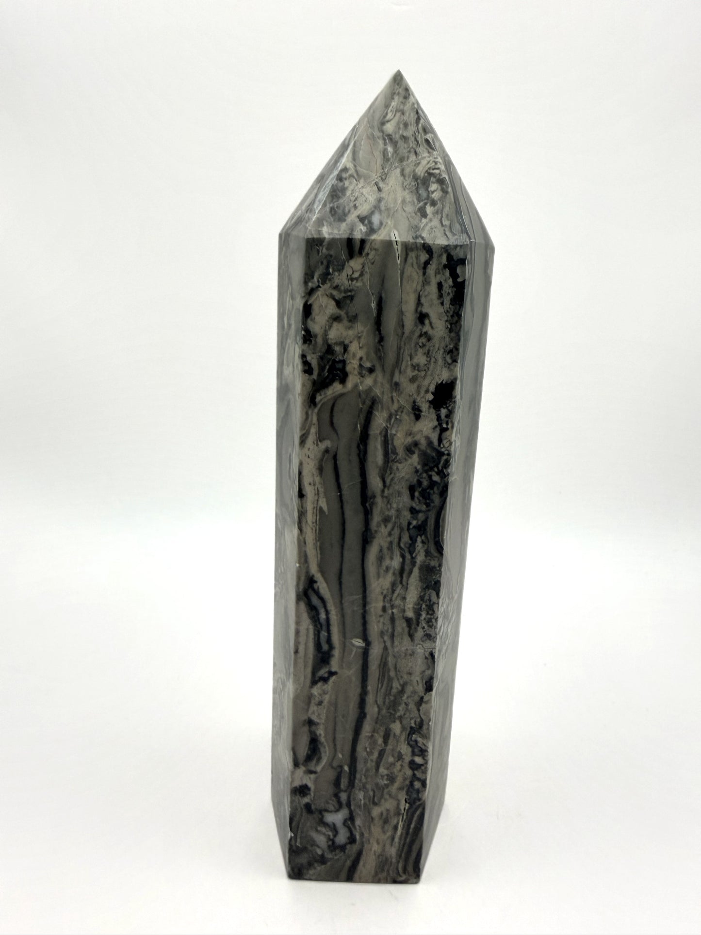 Picasso Jasper tower, black grey and cream landscape stone