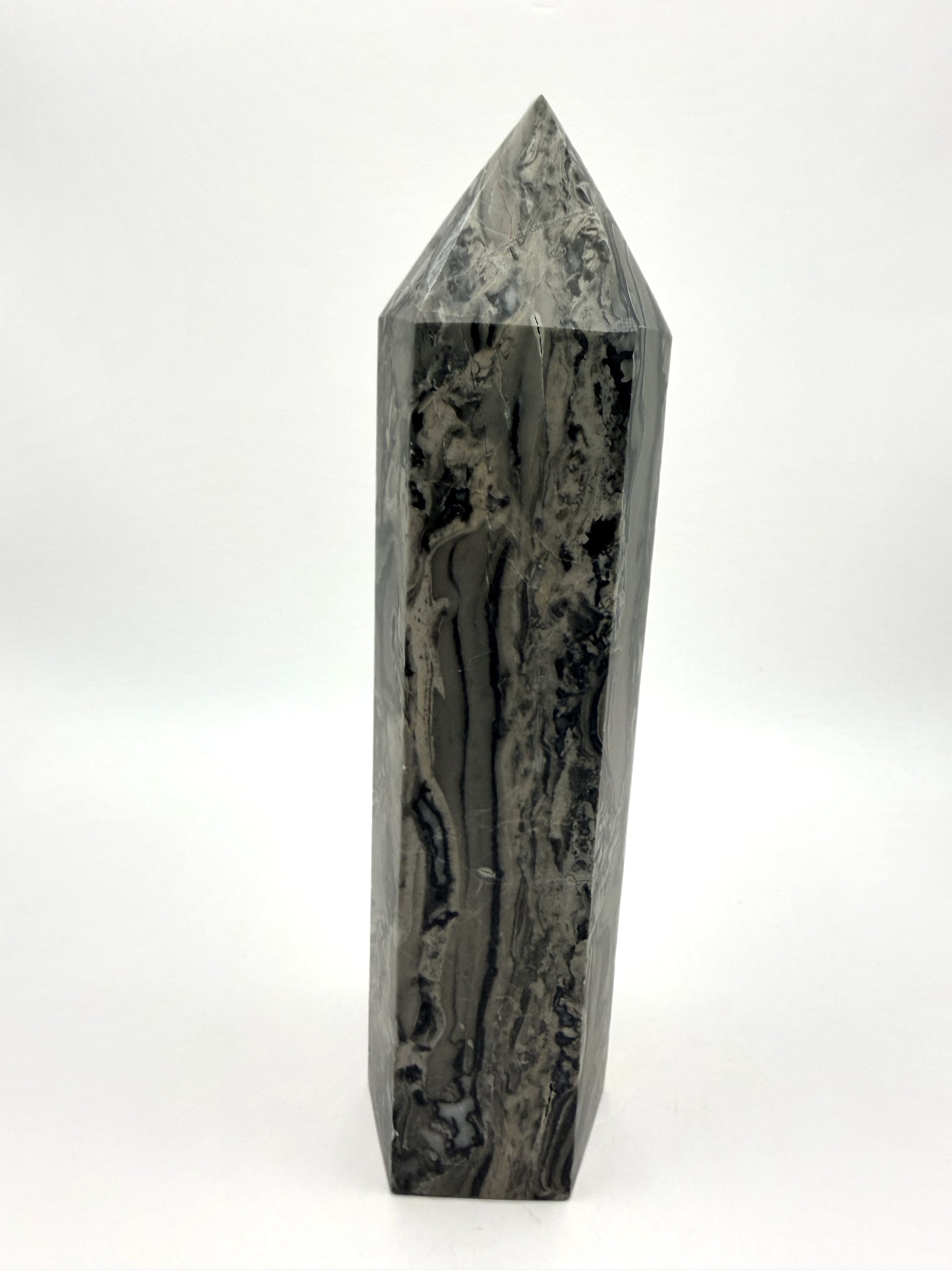 Picasso Jasper tower, black grey and cream landscape stone