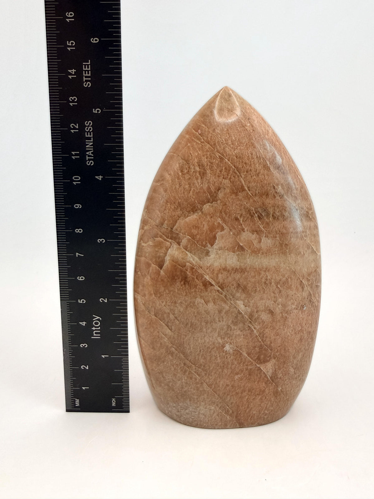 Peach moonstone flame freeform