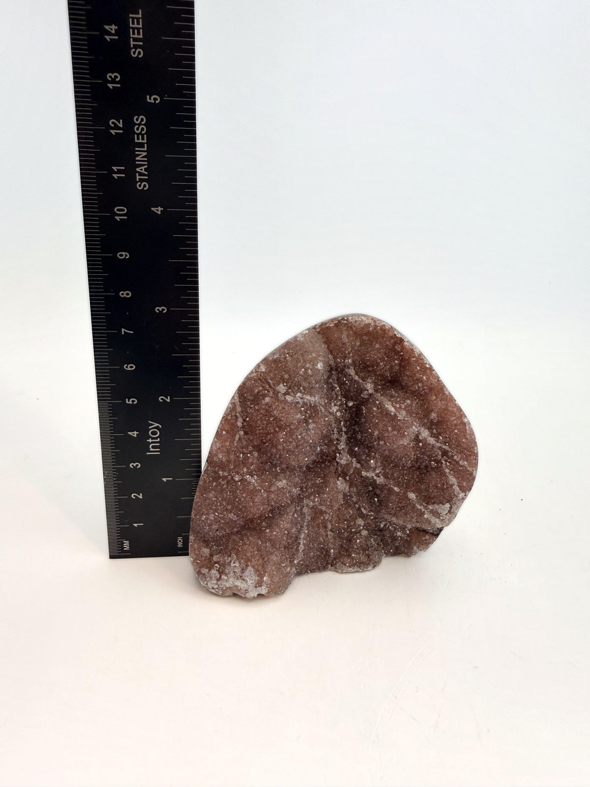 Pink amethyst druzy plate