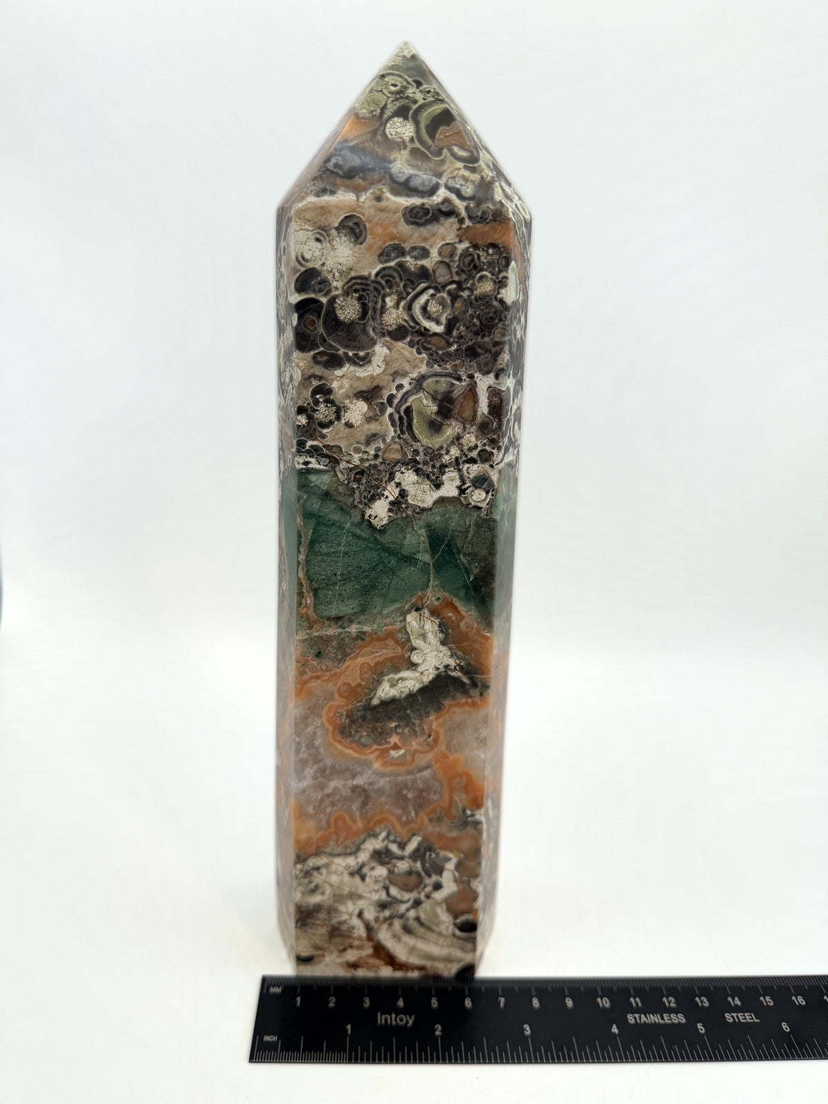 Ocean jasper tower with green band