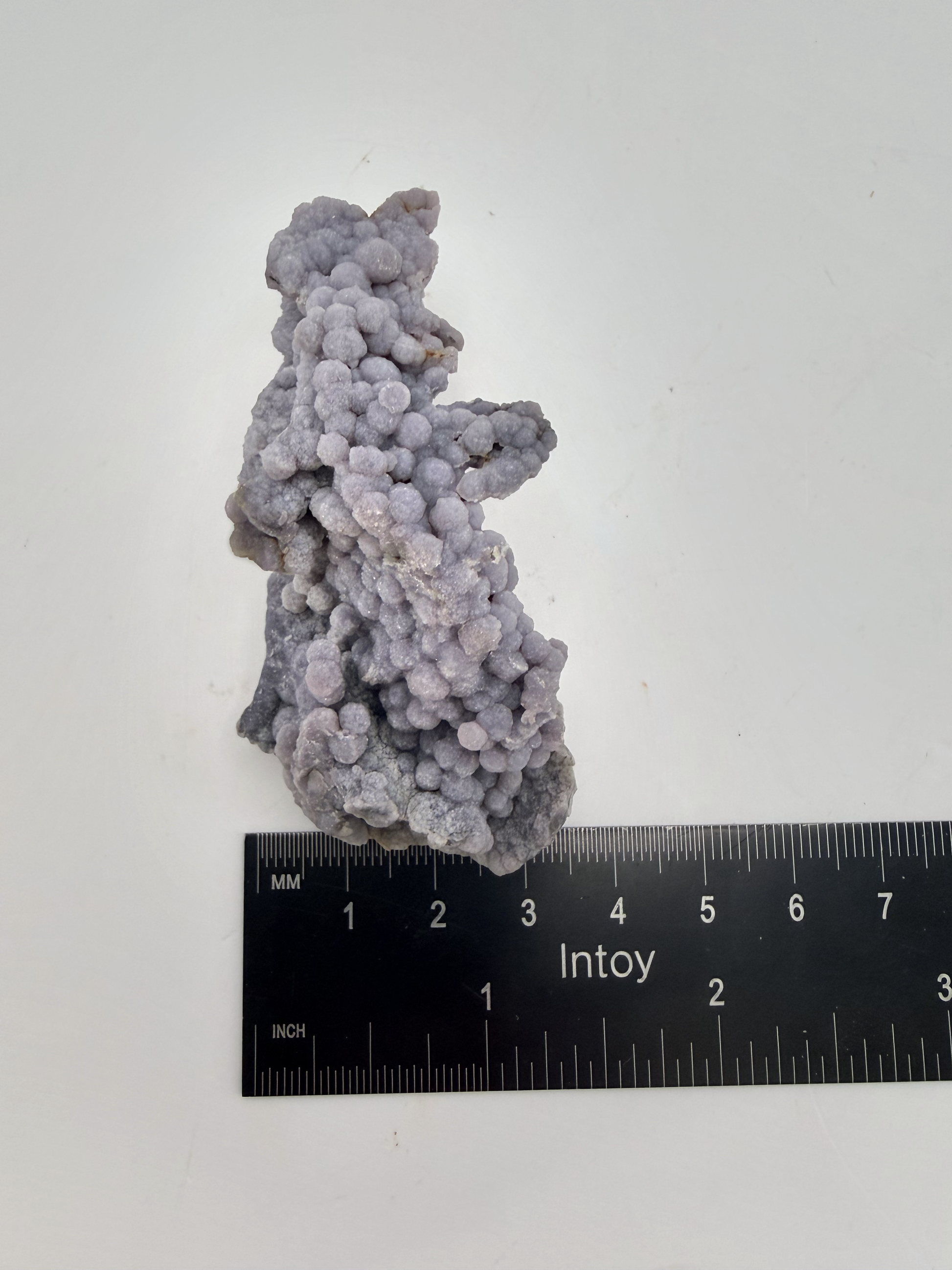 Grape Agate Cluster, Sparkling Botryoidal Lavender Chalcedony, Natural Purple Druzy Mineral Specimen