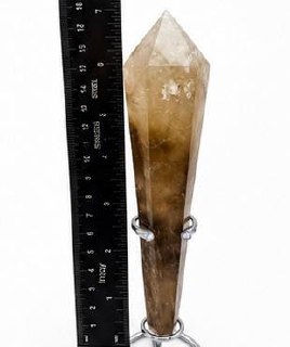 Smoky Quartz Crystal Wand, height measurement 7 inches