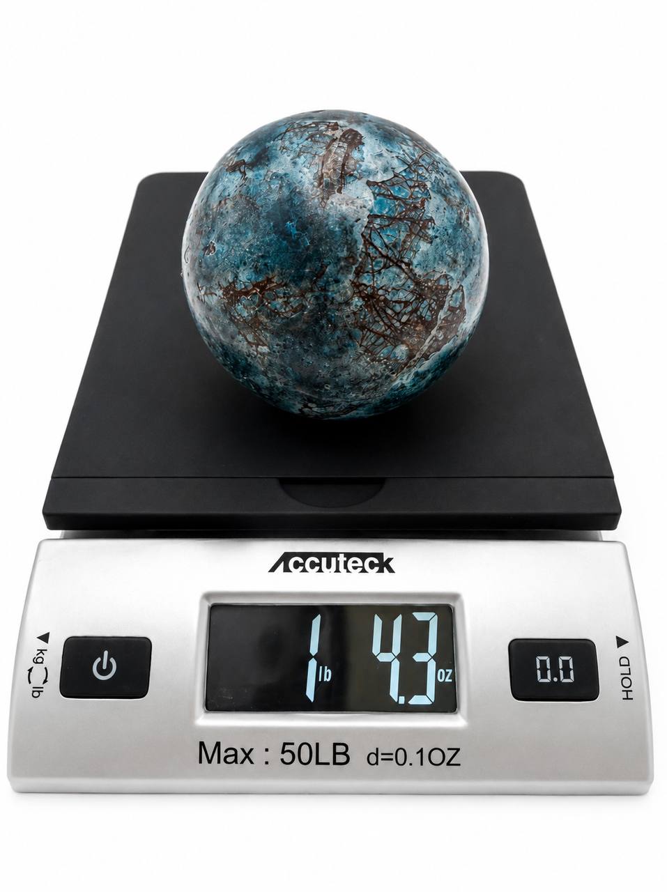 Blue Apatite Sphere