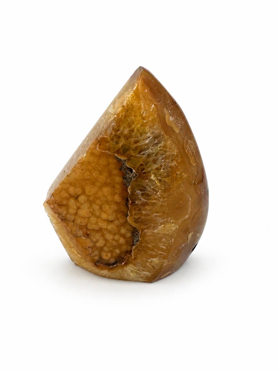 Carnelian Agate Flame with Botryoidal Formations