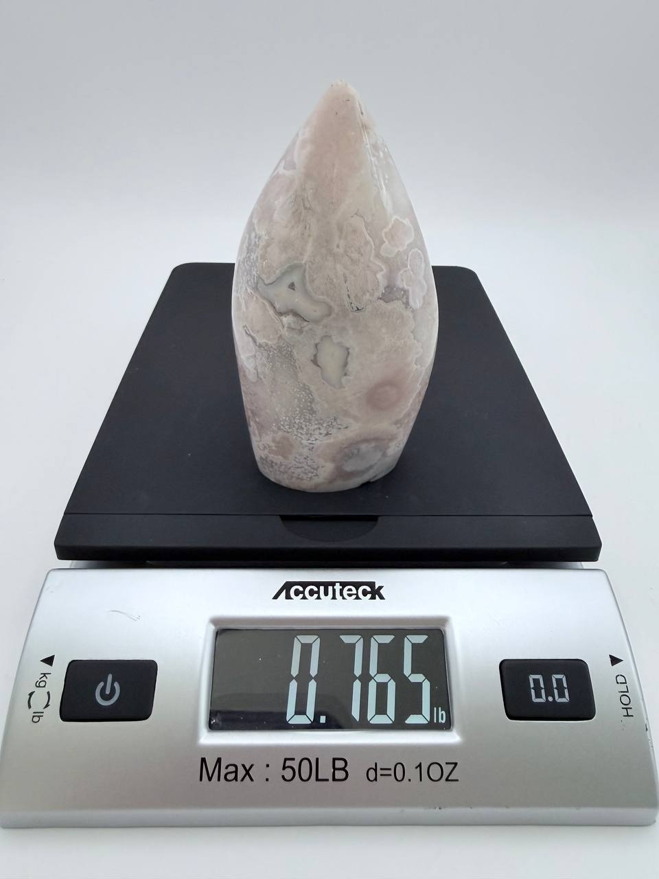 Weight on scale: 0.765 lb