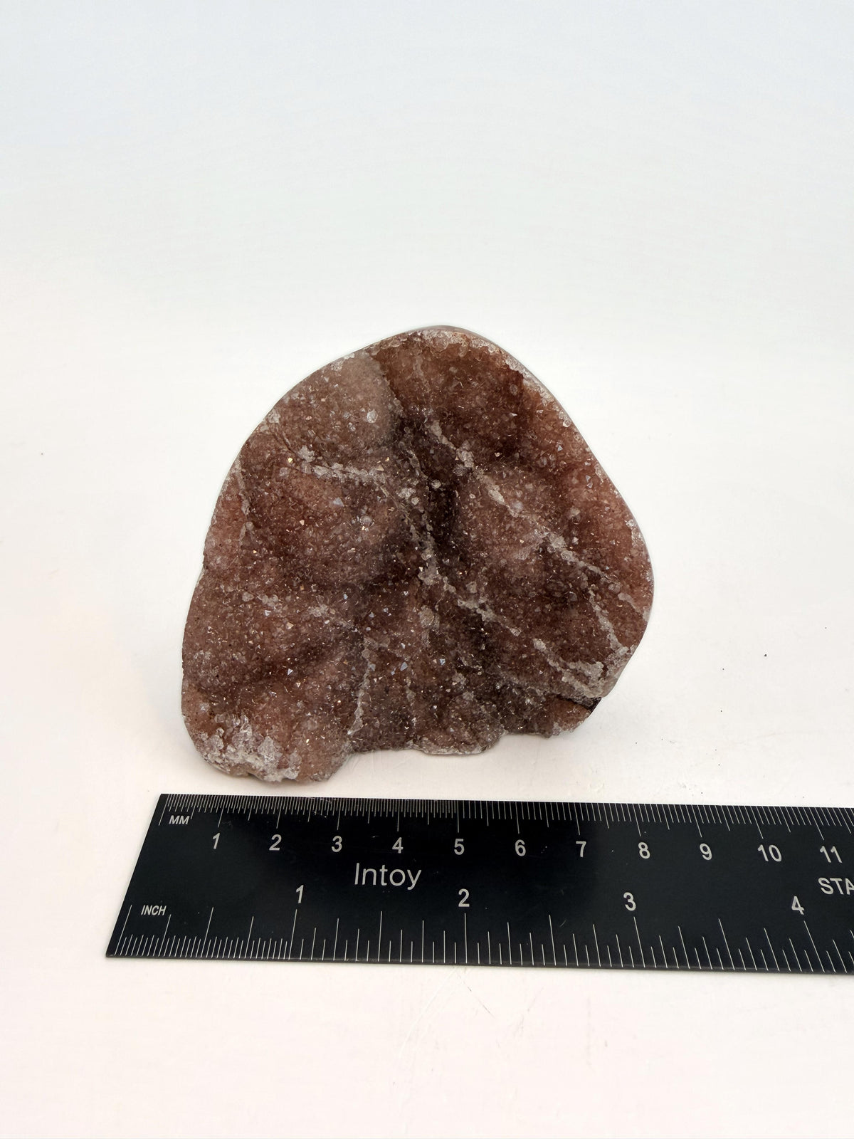 Pink amethyst druzy plate