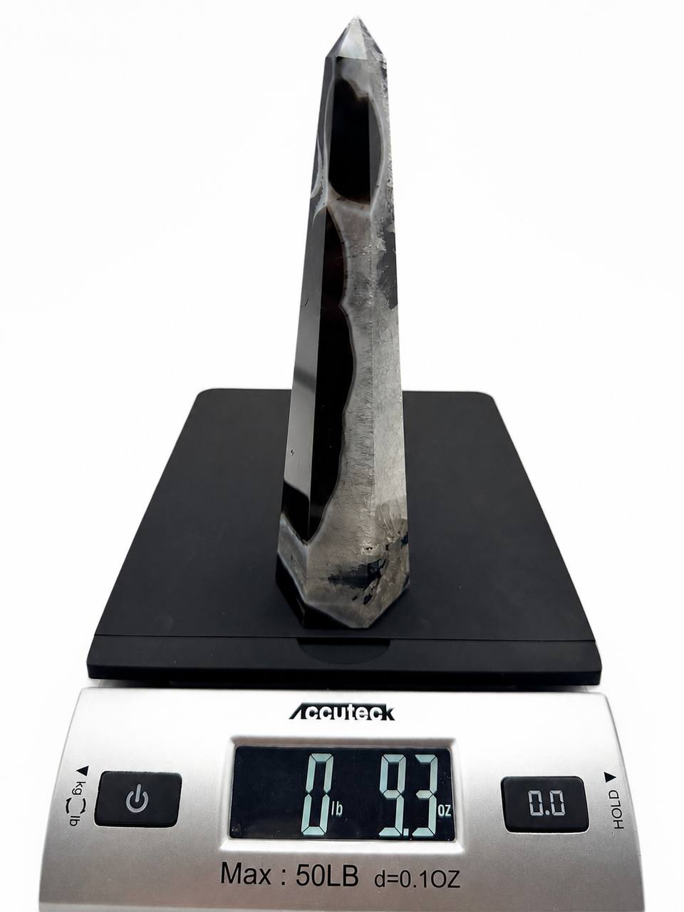 Sardonyx Obelisk with Druzy Quartz