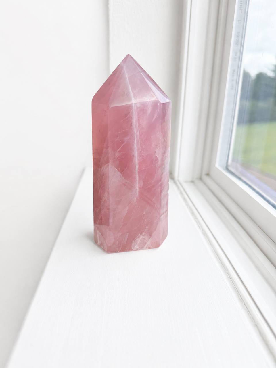 Rose Quartz Tower - natural light on windowsill
