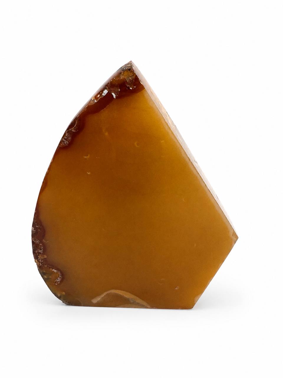 Carnelian Agate Flame with Botryoidal Formations