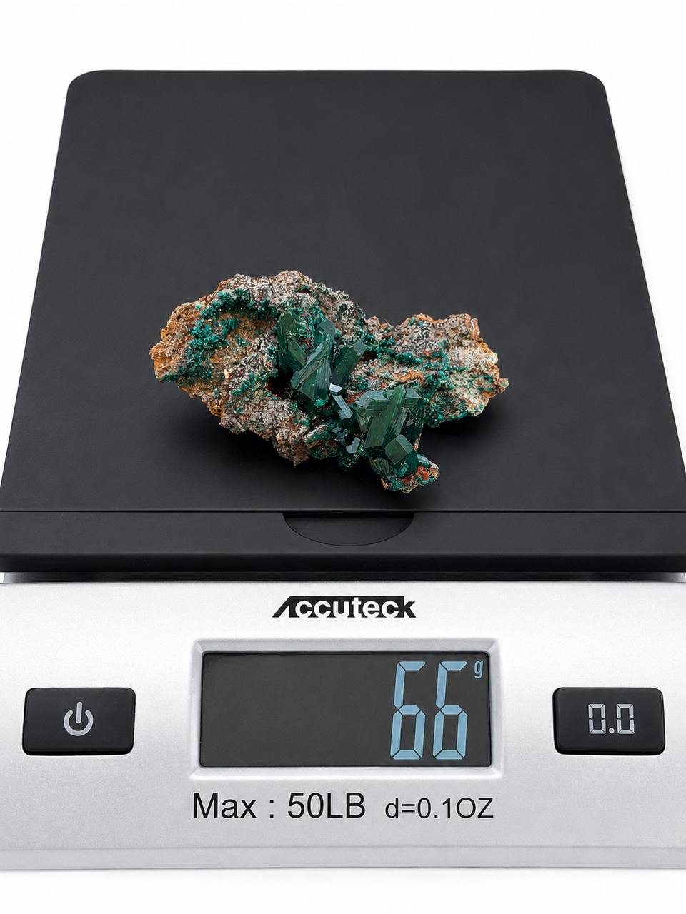 Dioptase Crystal Cluster on Matrix