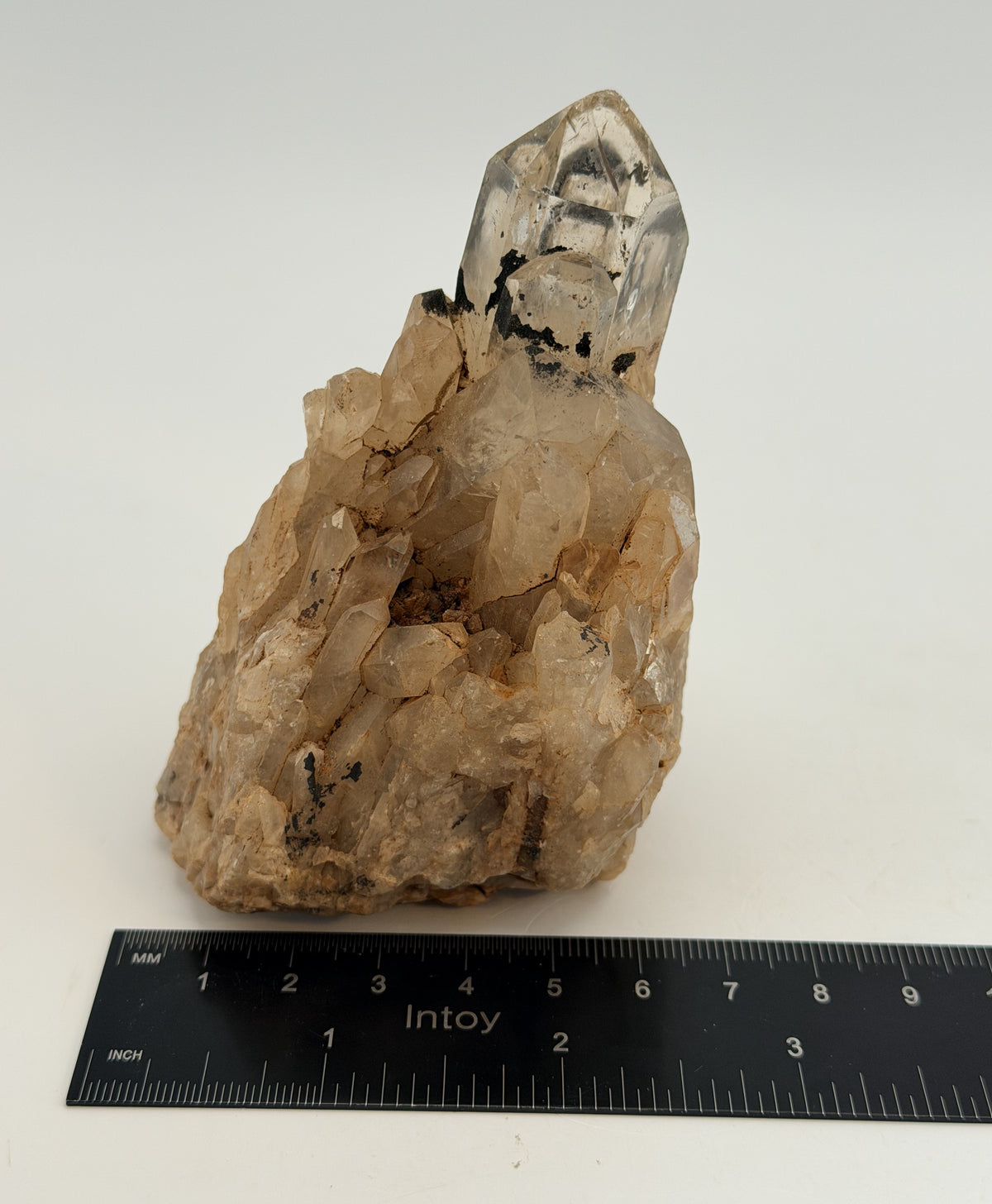 Kundalini citrine cluster, ruler width