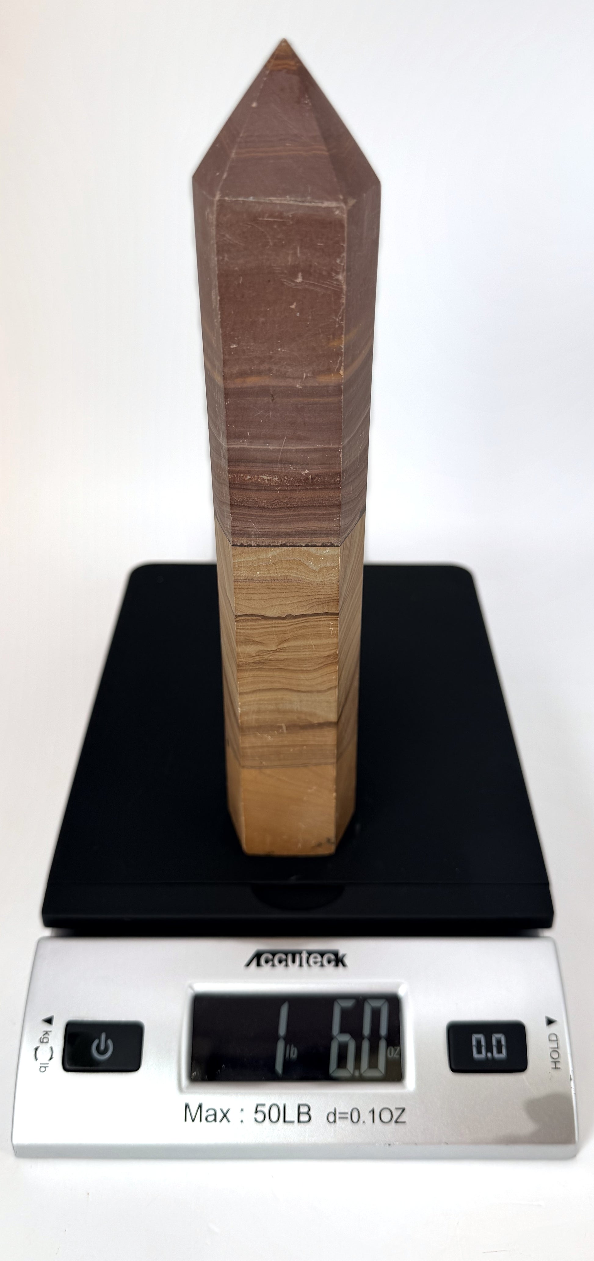 Picture jasper tower, rosewood brown over butterscotch gold