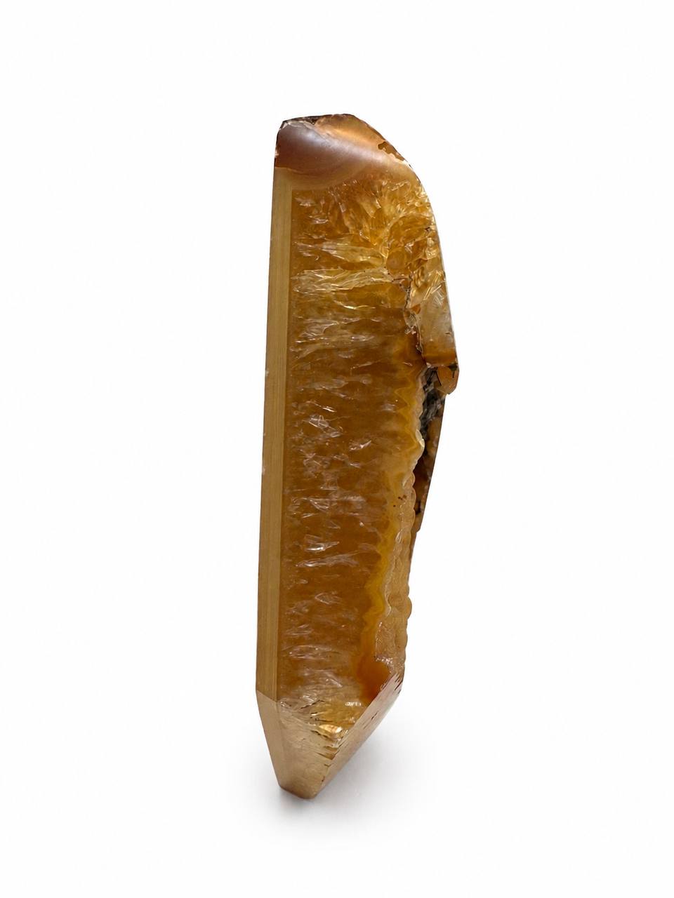 Carnelian Agate Flame with Botryoidal Formations