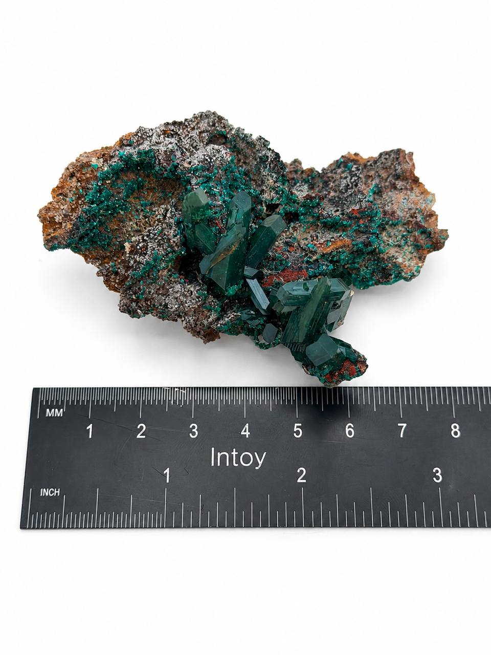 Dioptase Crystal Cluster on Matrix