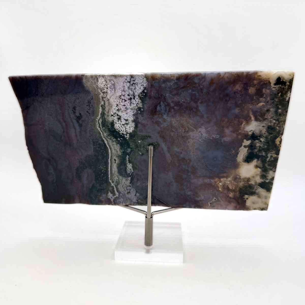 Back of the purple moss agate slab