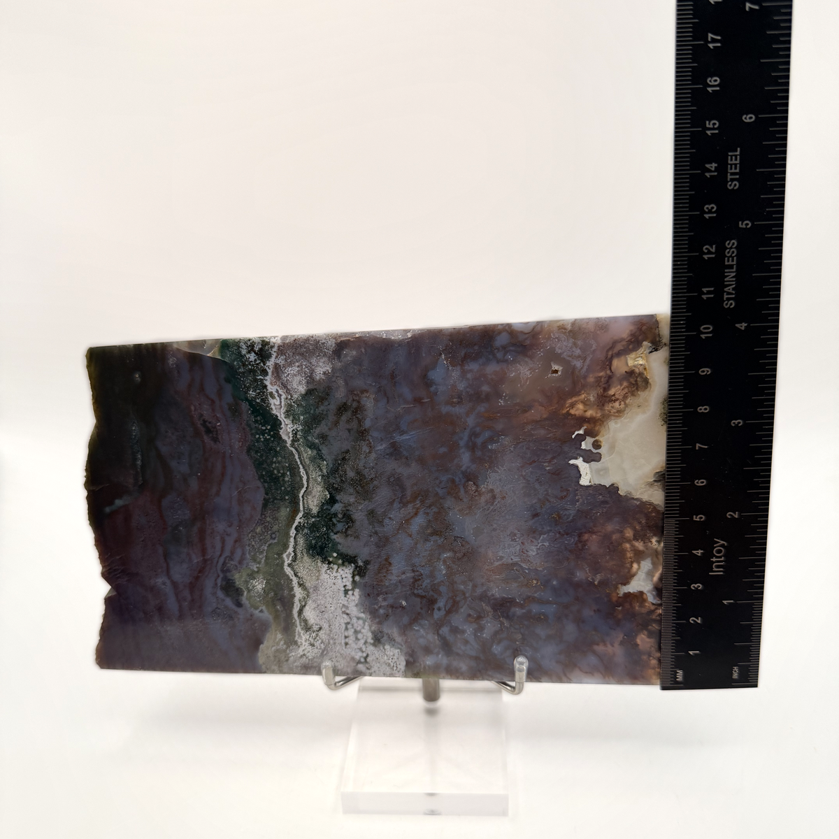 Slab beside a ruler showing 4 inches tall
