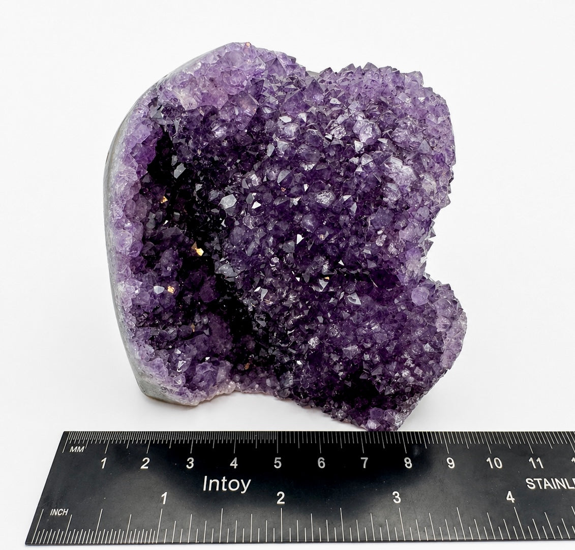 Amethyst Geode Cluster — Double Cave, Double-Sided Crystal Coverage