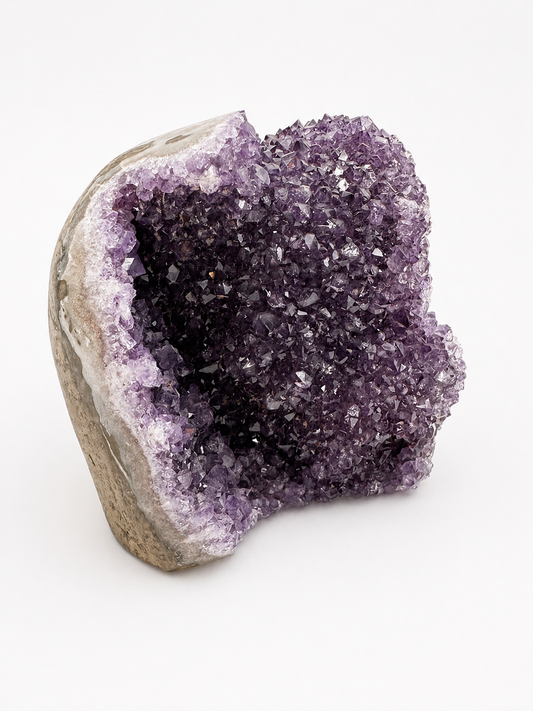 Amethyst Geode Cluster — Double Cave, Double-Sided Crystal Coverage